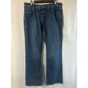 Calvin Klein Women's Flare Jeans Blue Medium Stretch Denim Size M